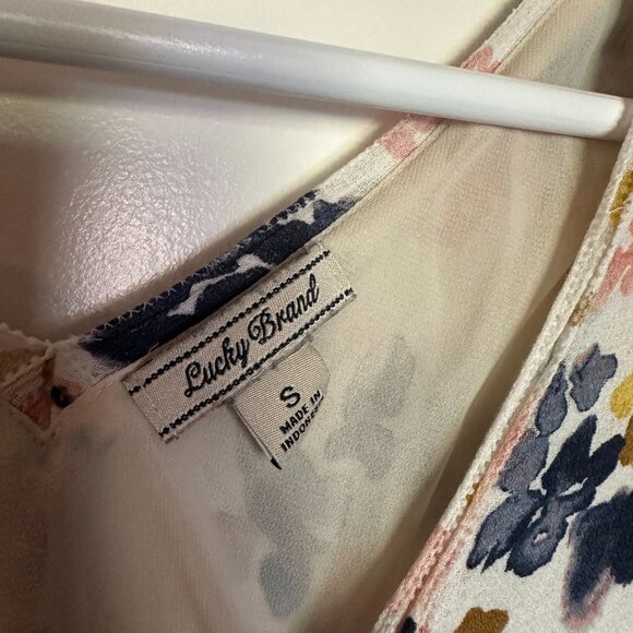 Lucky Brand | Chiffon Floral Sleeveless Maxi Dress - Picture 6 of 6